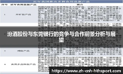 汾酒股份与东莞银行的竞争与合作前景分析与展望